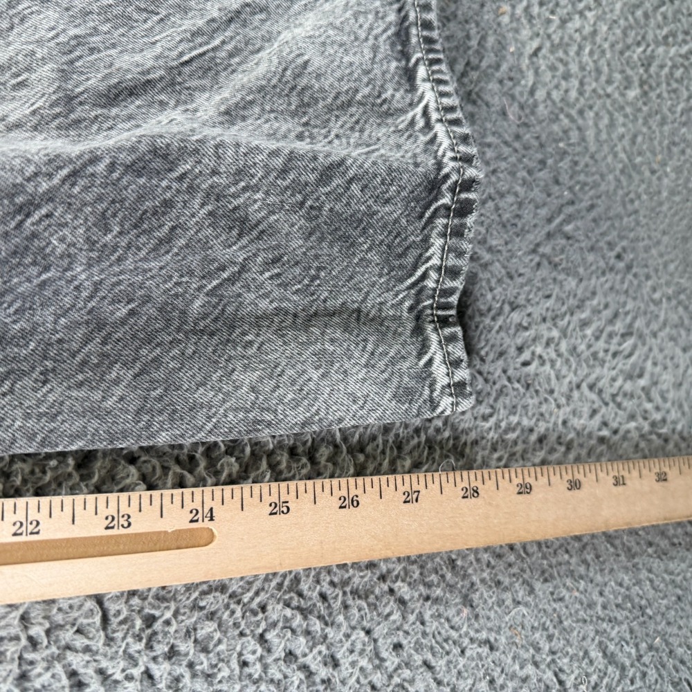 H&M Divided Jeans Women 0 Gray Cotton Denim Wide-Leg Travel Workwear Dark Wash - Picture 10 of 12